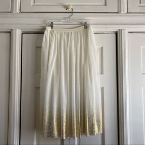 Cherokee White & Gold Tulle Skirt Size XL